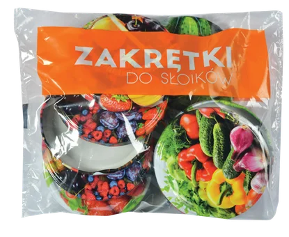 Zdjęcie produktu - Zakrętki do słoików Fi 82 4-zaczepowe kolor 10szt
