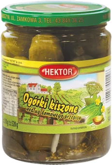 Ogórki kiszone Hektor 510/320g widok 1