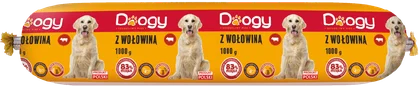 Karma dla psa mokra z wołowiną Doogy 1kg widok główny