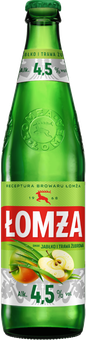 Napój piwny Łomża jabłko trawa 0,5l 4,5% but. bzzw widok 1