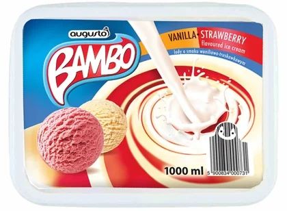 Lody Bambo wanilia truskawka Augusto 1l widok 1