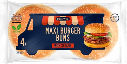 Bułka maxi burger z sezamem Bakerville 300g widok 1