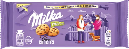 Ciastka z czekoladą Pieguski Milka 135g widok główny 