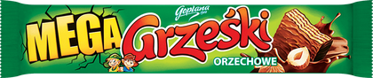 Wafel Grześki Mega orzechowy 48g widok główny