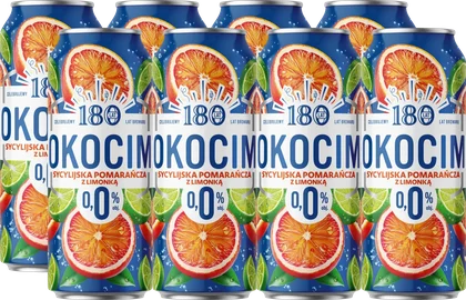Piwo Okocim pomarańcza limonka 0,5l 0% puszka widok 1