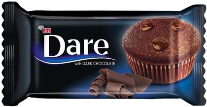Zdjęcie produktu - Muffina czekoladowa z kawałkami czek. Dare 45g