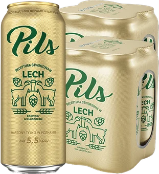 Piwo Lech pils 0,5l 5,5% puszka widok 1