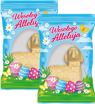 Zdjęcie produktu - Figurka baranek o smaku białej czekolady Adikam