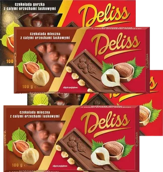Zdjęcie produktu - Czekolada z całymi orzechami Deliss