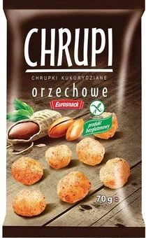 Zdjęcie produktu - Chrupki Chrupi o smaku orzechowym Eurosnack 70g