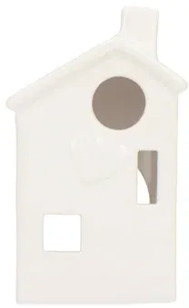 Zdjęcie produktu - Świecznik ceramiczny domek 6,9x6,9x11,1 cm BN25