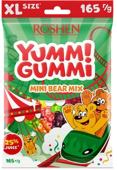 Zdjęcie produktu - Żelki yummi gummi misie Roshen 165g