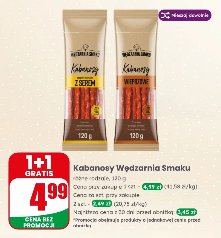Produkty chłodzone kabanosy sery topione sery żółte masła masło
