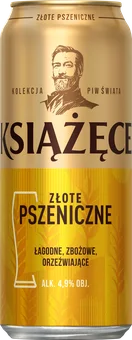 Piwo Książęce złote pszeniczne 0,5l 4,9% puszka widok główny 