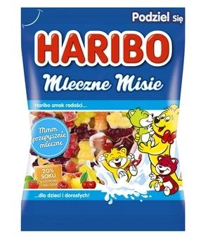Żelki Mleczne Misie Haribo 160g widok 1