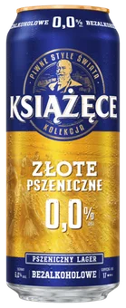 Piwo Książęce złote pszeniczne 0,5l 0% puszka widok 1