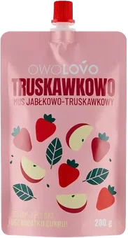 Mus jabłko truskawka Owolovo 200g widok 1