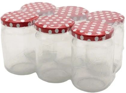 Zdjęcie produktu - Komplet słoików z zakrętkami 6x156ml