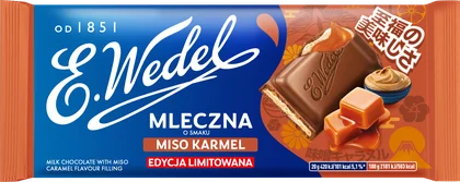 Czekolada mleczna miso karmel Wedel 100g widok główny