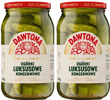 Ogórki konserwowe Luksusowe Dawtona 900/470g widok 1
