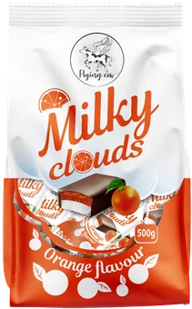 Zdjęcie produktu - Cukierki pomarańczowe z pianką Milky Clouds 500g