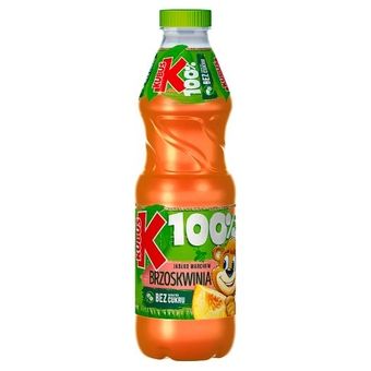 Sok marchew jabłko brzoskwinia Kubuś 0,85l widok 1