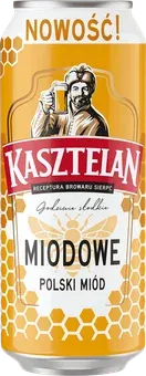 Piwo Kasztelan miodowe 0,5l 4,8% puszka widok 1