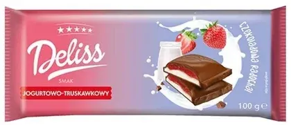 Czekolada mleczna jogurtowo trus. Deliss 100g widok 1