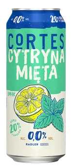 Piwo Cortes cytryna mięta 0,5l 0% puszka widok 1