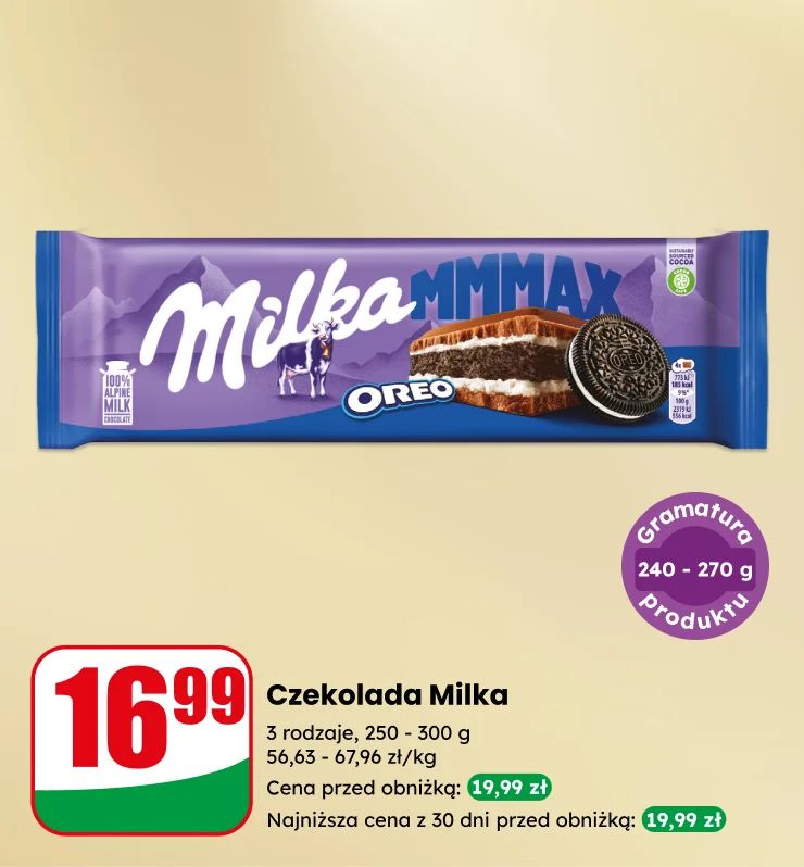 Banner słodycze czekotubka milka goplana nussbeiser
