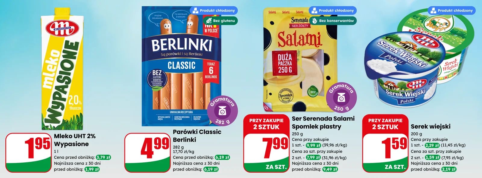 Produkty chłodzone teraz taniej w DINO!