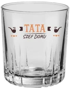 Zdjęcie produktu - Szklanka do whisky z nadrukiem Dzień Taty 280ml
