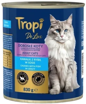 Karma dla kota mokra z rybą Tropi Delux 830g widok 1