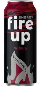 Napój energet. wiśnia Fire Up zero 0,5l puszka widok 1