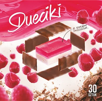 Pianka Dueciki malinowa w czekoladzie Majami 420g widok główny 