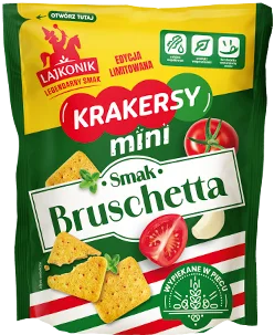 Zdjęcie produktu - Krakersy mini bruschetta Lajkonik 100g