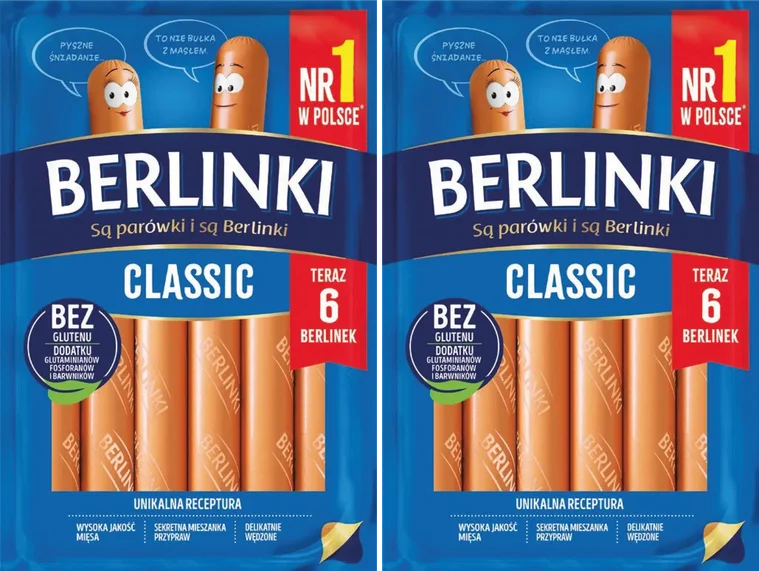 Parówki classic Berlinki 282g widok 1