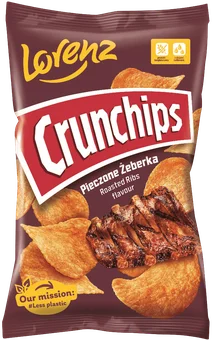 Chipsy Crunchips pieczone żeberka 130g widok główny