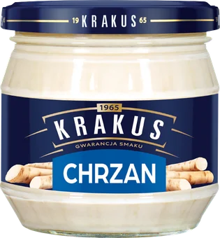 Chrzan tarty Krakus 180g widok główny