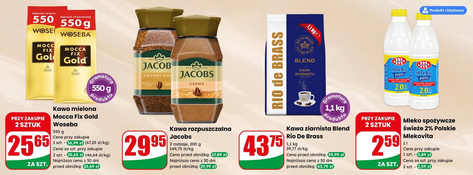 Baner dla kawosza jacobs woseba rio de brass mlekovita
