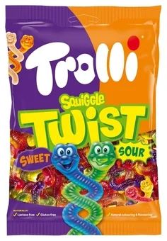 Żelki squiggle twist Trolli 175g widok 1