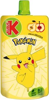 Zdjęcie produktu - Mus jabłko gruszka Pokemon Kubuś 100g