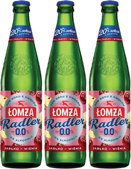 Napój piwny Łomża Radler ja wiś 0,5l 0% but. bzzw. widok 1