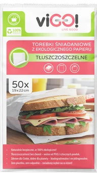 Torebki śniadaniowe tłusz. 22x12x6,5cm 50szt viGO! widok 1
