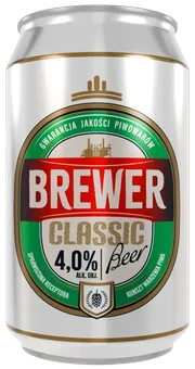Piwo Brewer lekkie 330ml 4% puszka widok 1