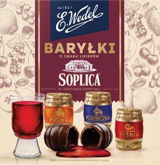 Bombonierka Baryłki Soplica Wedel 200g widok 1