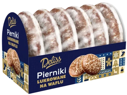 Pierniki lukrowane na waflu Deliss 200g widok główny