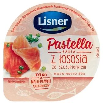 Pastella z łososia Lisner 80g widok 1