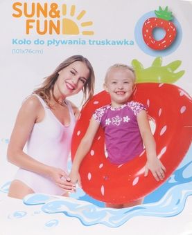 Koło nadmuchiwane truskawka 101x76cm D25 widok 1