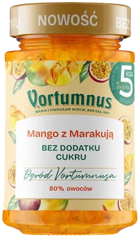Zdjęcie produktu - Mango z marakują bez dodatku cukru Vortumnus 300g